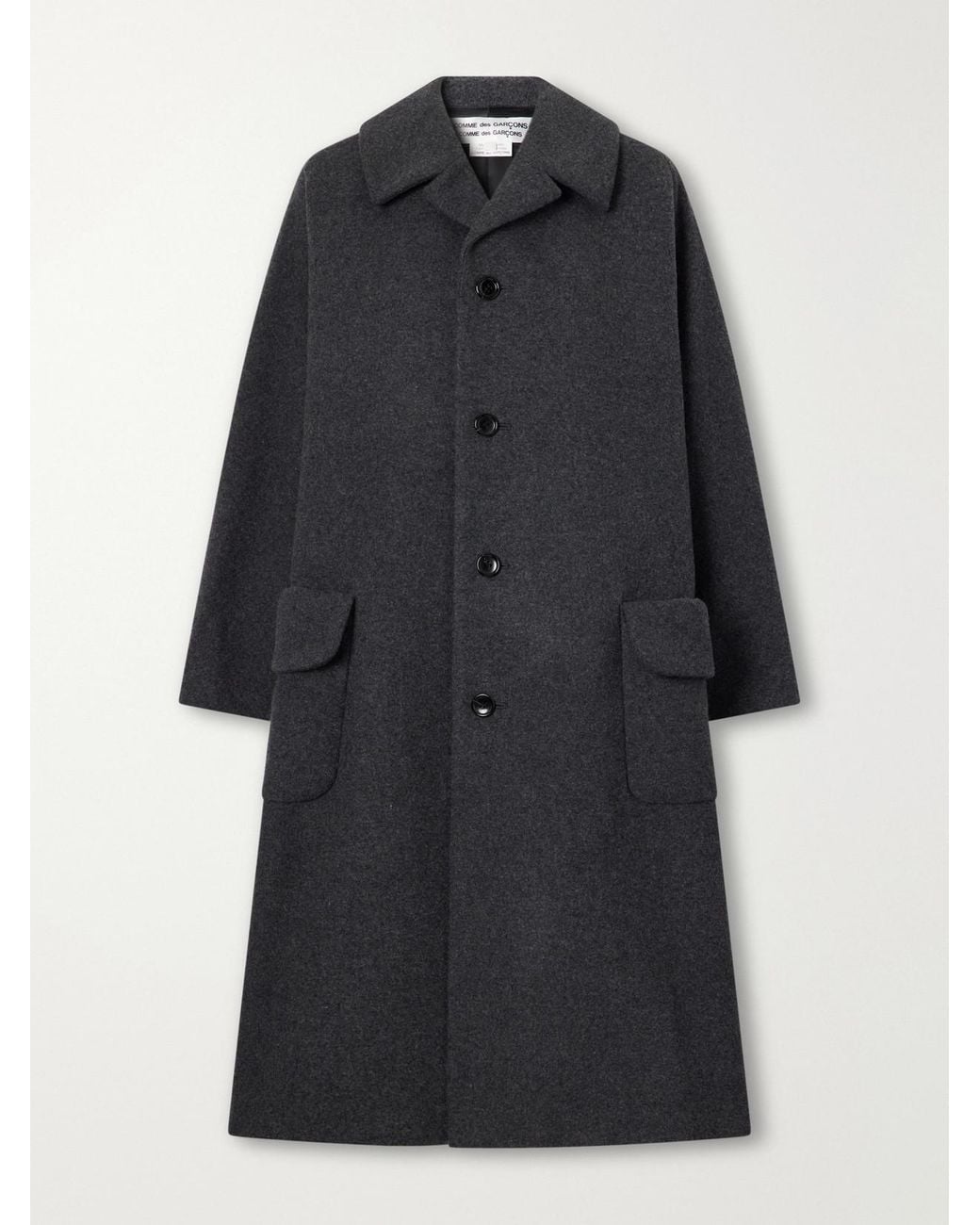 Comme des Garçons Black Wool-Blend Airy Mosser Coat