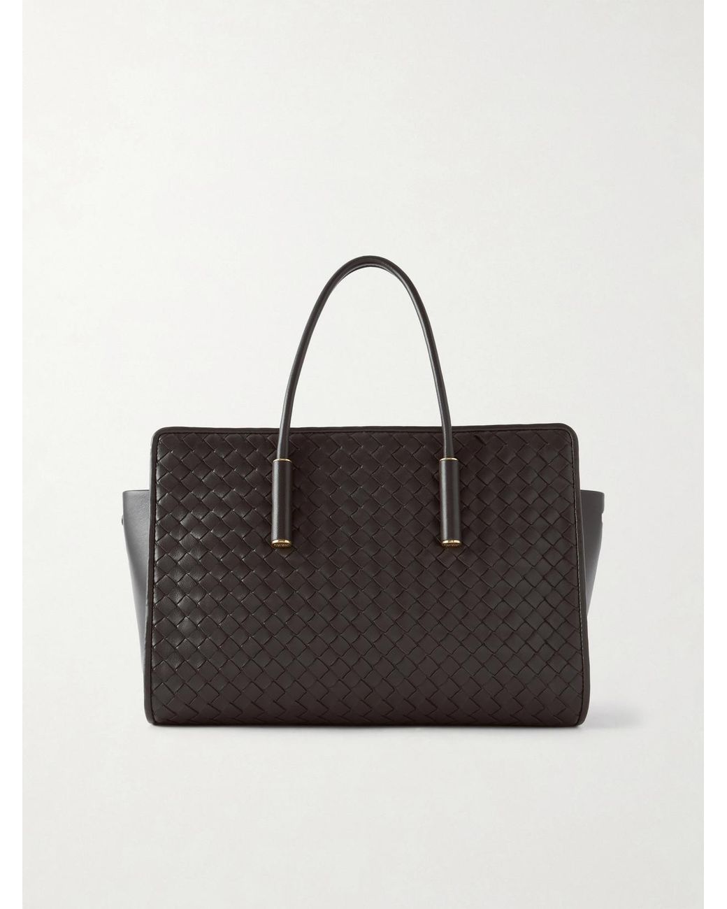 Bottega Veneta Black Barbara Intrecciato Leather Shoulder Bag