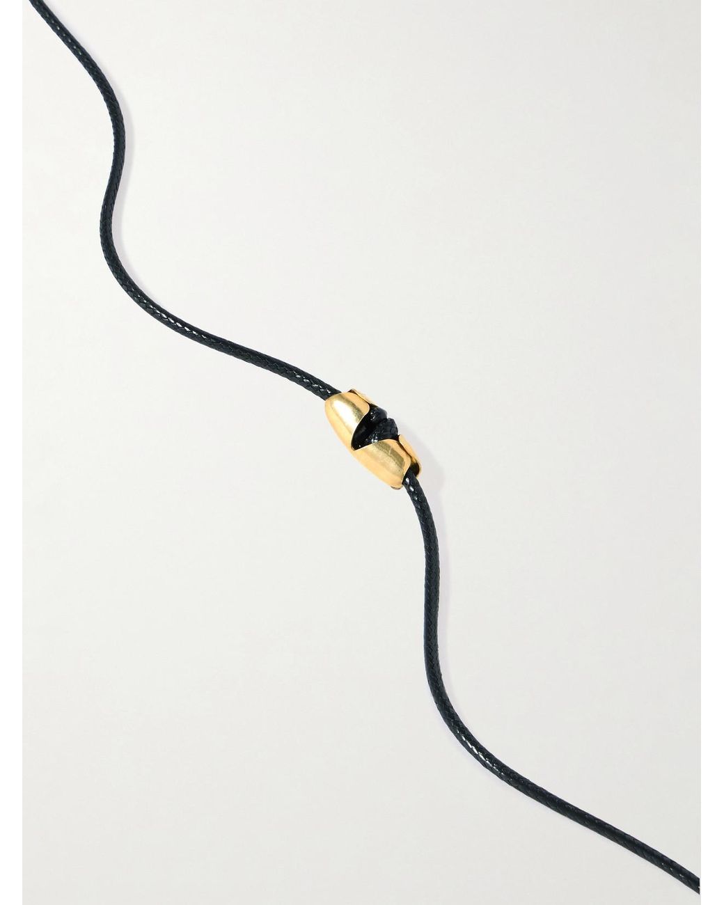 YSSO Metallic Eden Rock St Barths Hibiscus Kette Aus Kordel Mit Vergoldetem Detail