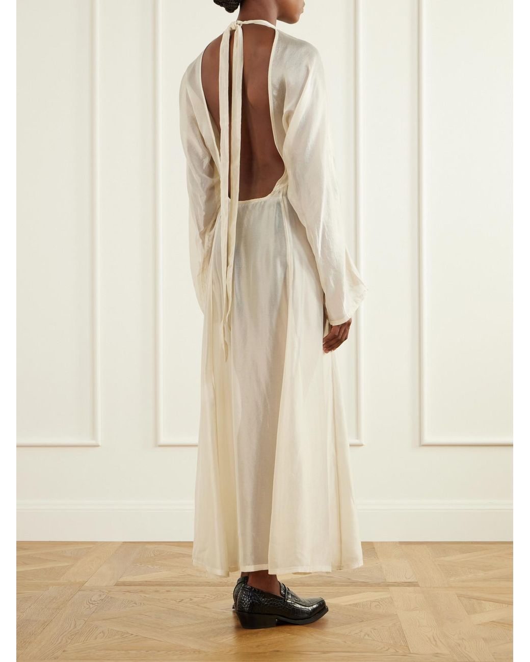 Our Legacy Natural Shift Satin Maxi Dress