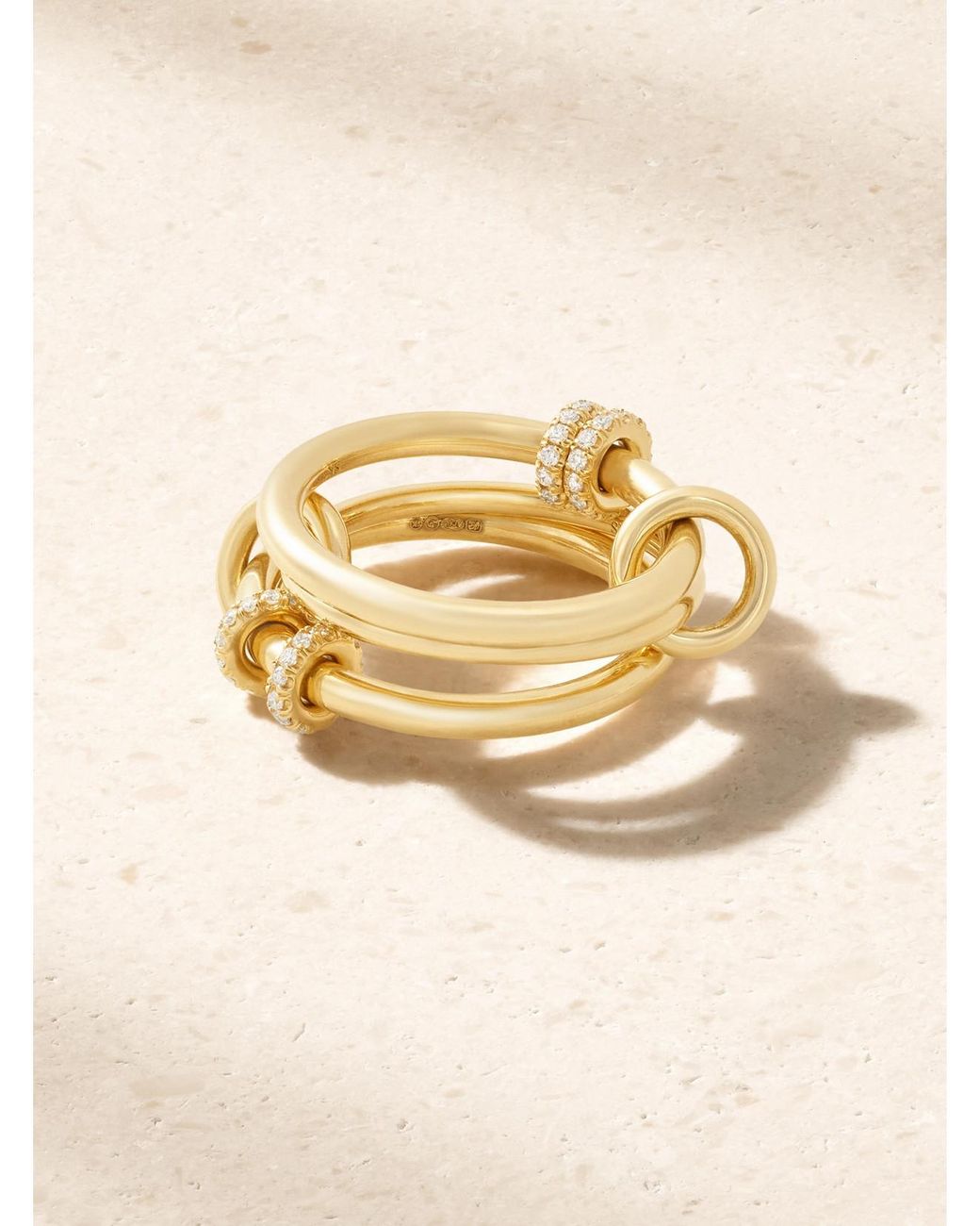 Spinelli Kilcollin Natural Jovie Set Of Three 18-Karat Diamond Rings