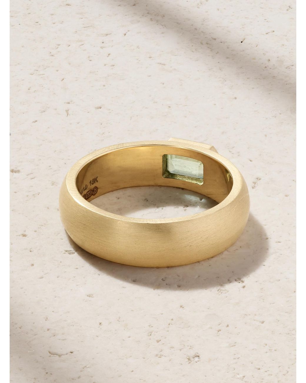 Irene Neuwirth Natural Gem Drop 18-Karat Emerald Ring