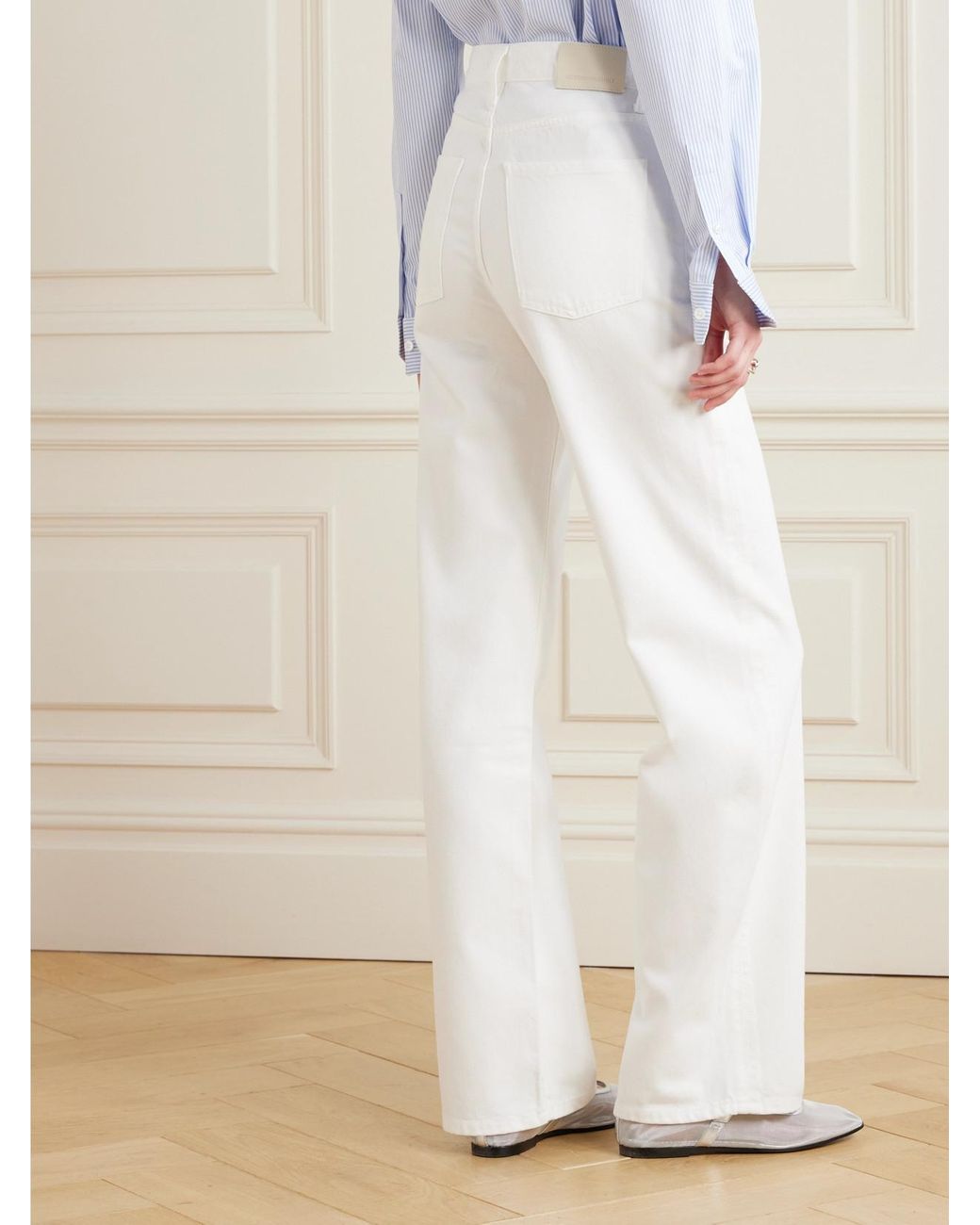 Citizens of Humanity White Annina High-Rise Straight-Leg Jeans