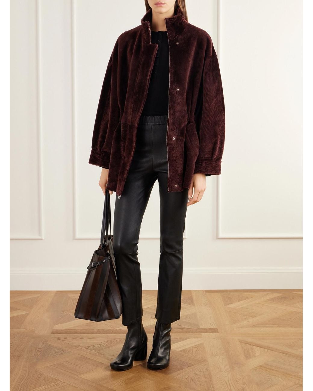 Arma Purple Alia Shearling Jacket