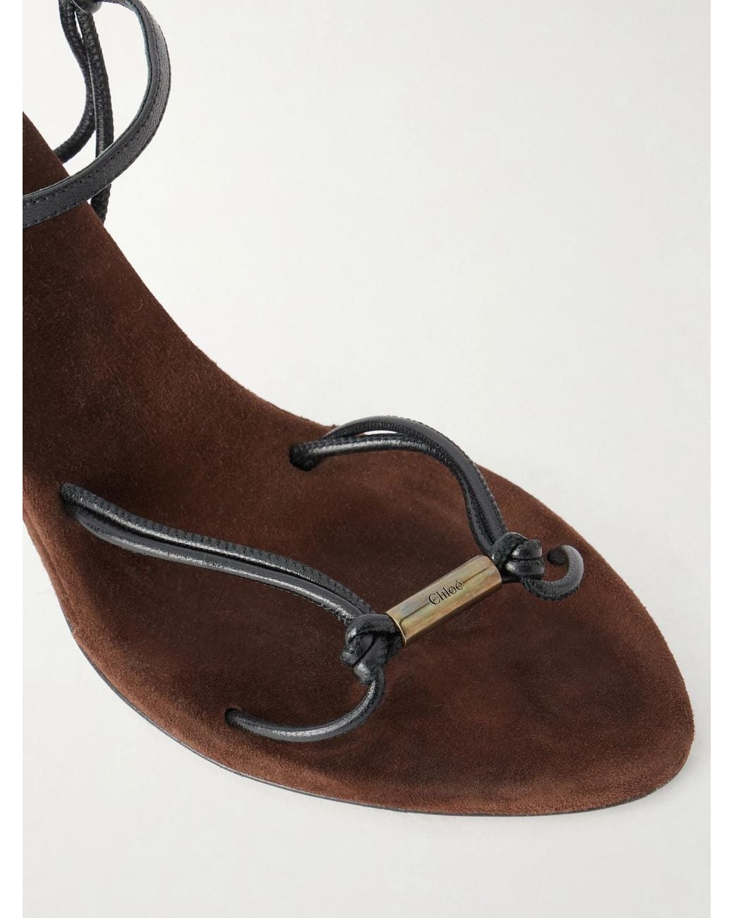 Chloé Black Matilda Leather Sandals