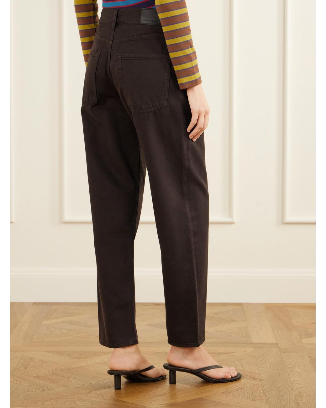 Citizens of Humanity Brown The Taper Jean Mid-Rise Straight-Leg Jeans