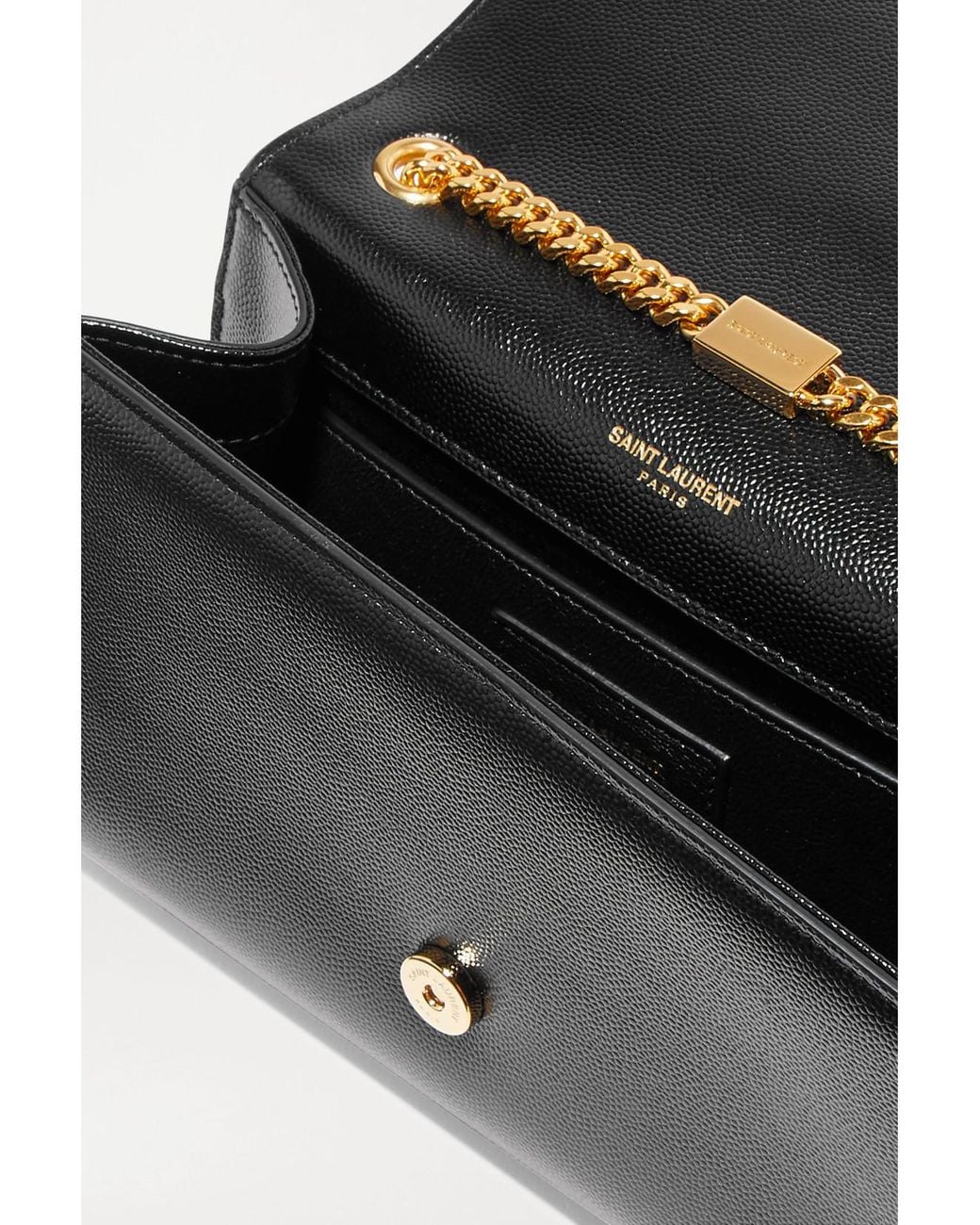 Saint Laurent Black Kate Small Embossed-Leather Shoulder Bag