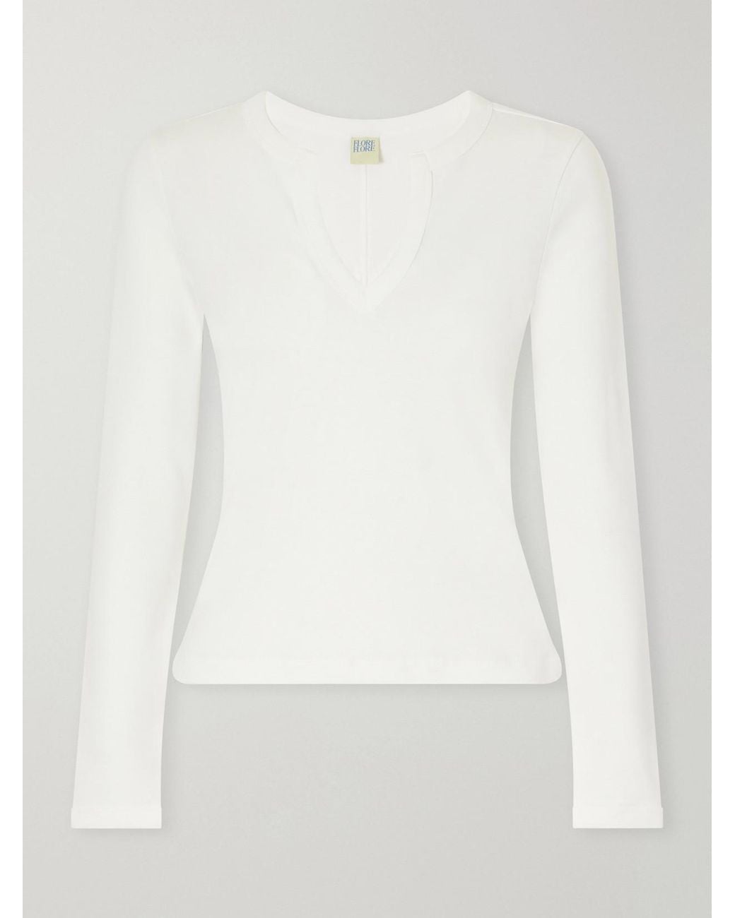 Flore Flore White Iman Organic Cotton-Jersey T-Shirt
