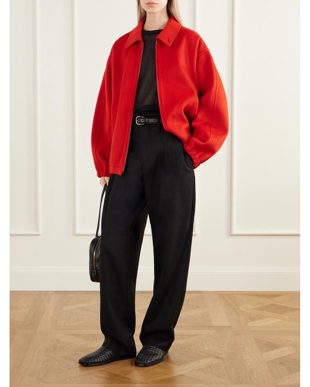 Ssstein Red Double-Faced Wool-Blend Jacket