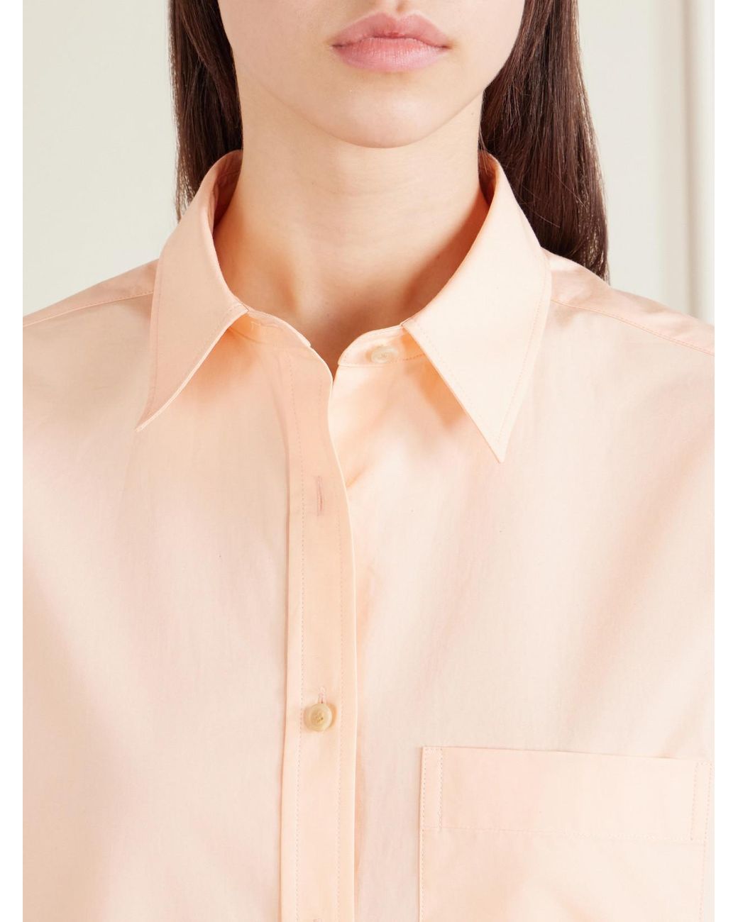 Khaite Natural Newton Cotton-Poplin Shirt