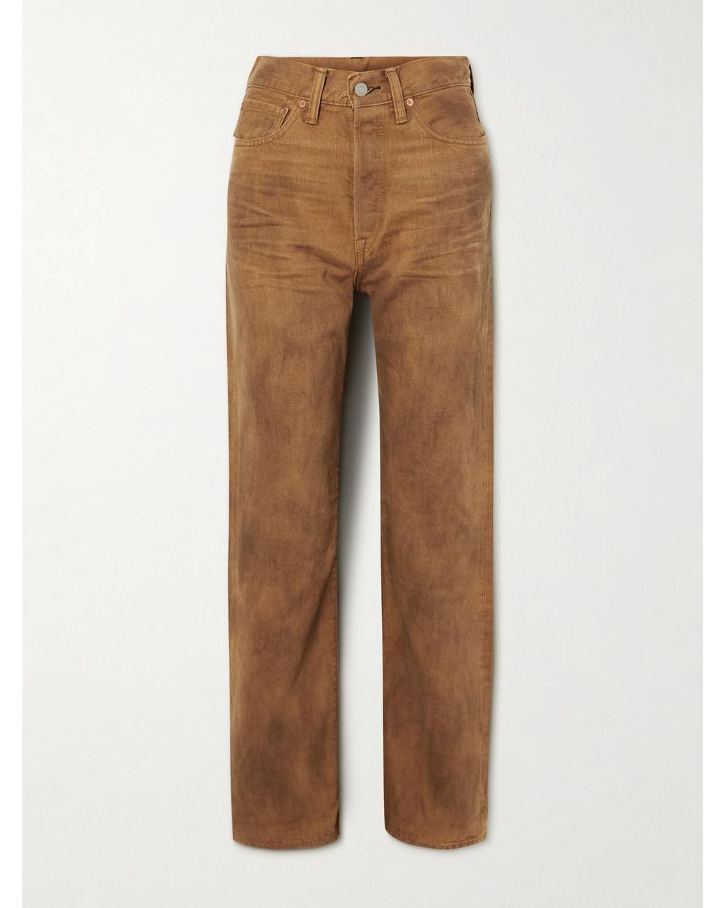 RRL Natural High-Rise Straight-Leg Jeans