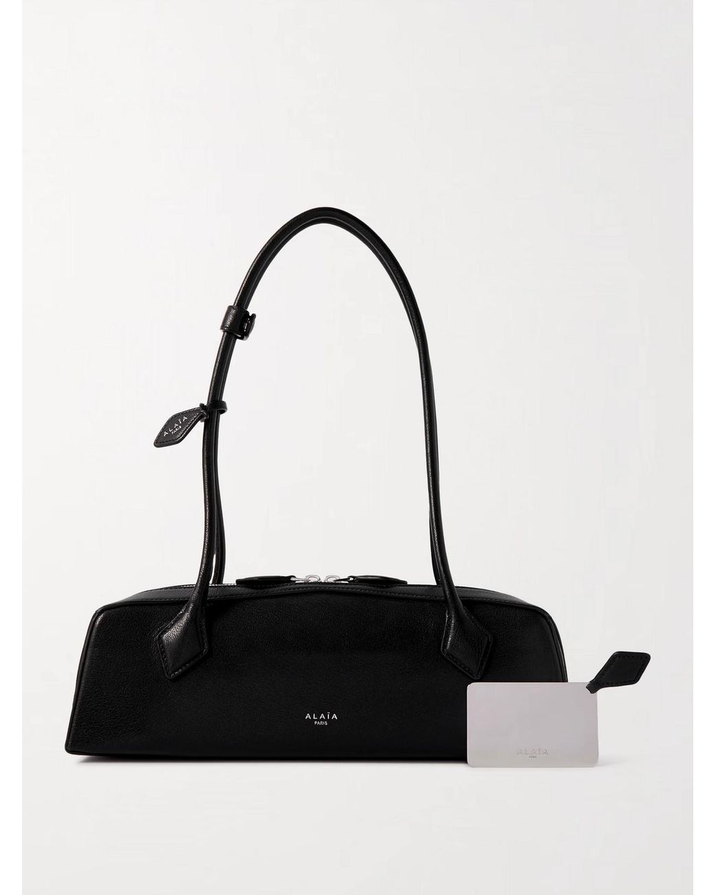 Alaïa Black Le Teckel Textured-Leather Shoulder Bag