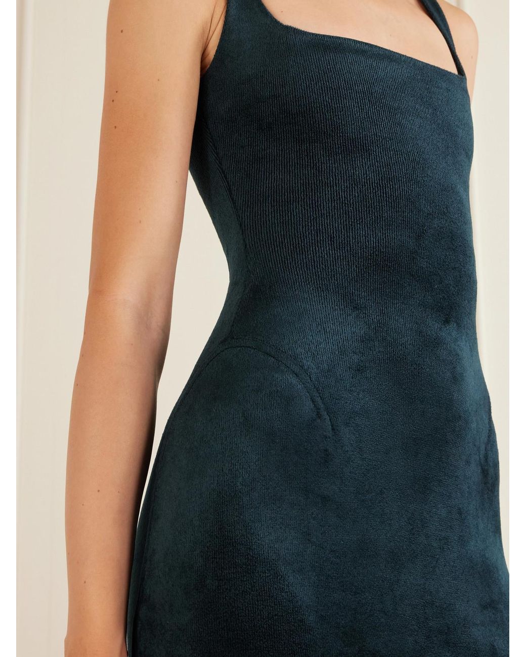 Alaïa Blue Velvet Midi Dress