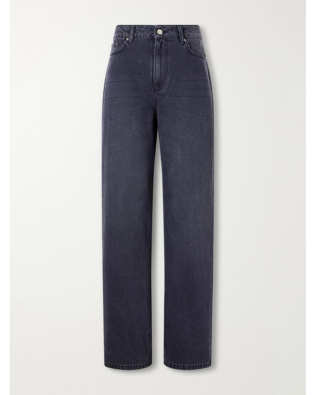 mfpen Blue Frequent Organic High-Rise Wide-Leg Jeans