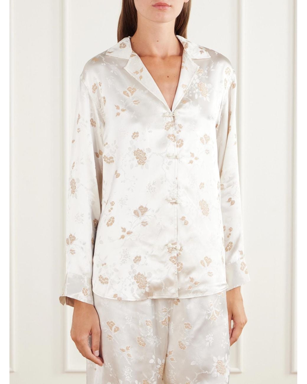 Doen Natural Maurise Floral-Jacquard Shirt