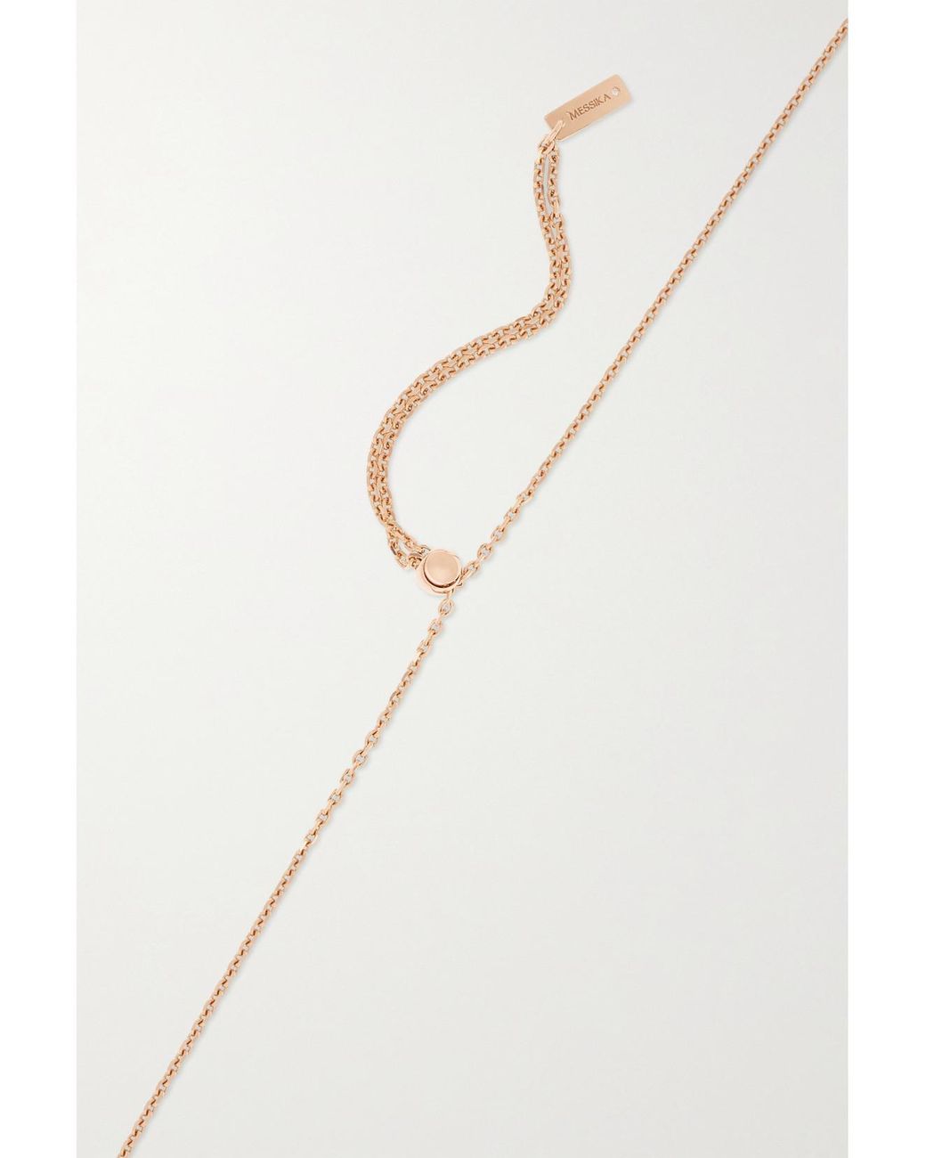 Messika Natural Lucky Move 18-Karat Rose, Mother-Of-Pearl And Diamond Necklace