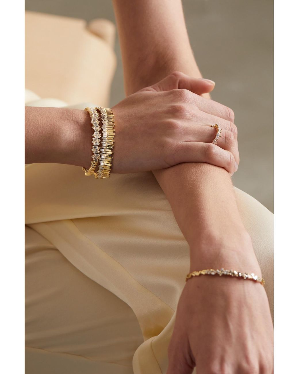 Suzanne Kalan Natural 18-Karat Diamond Tennis Bracelet