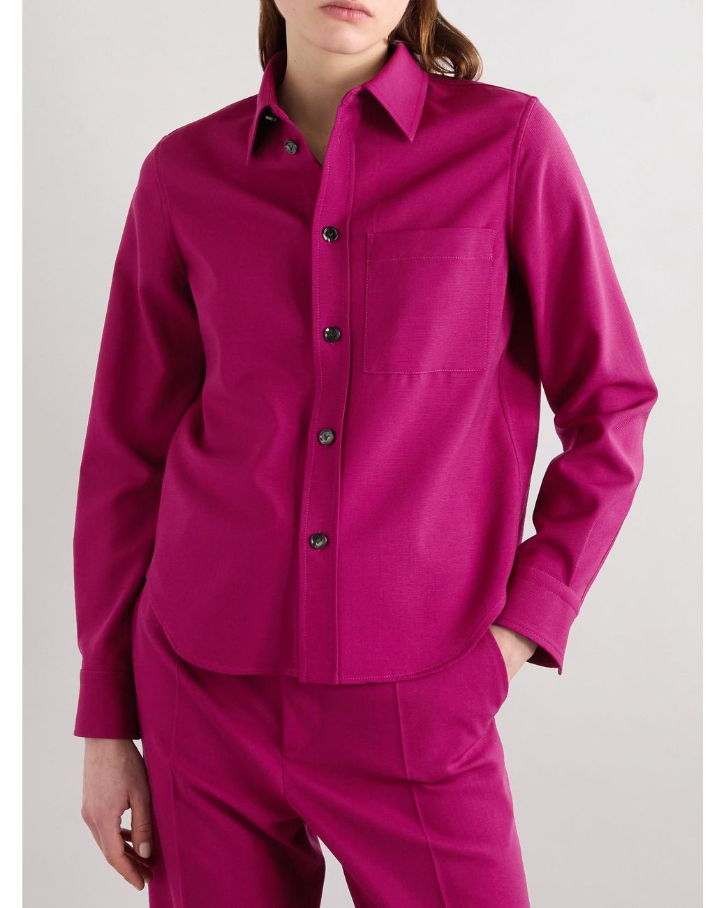 Bottega Veneta Pink Faille Shirt
