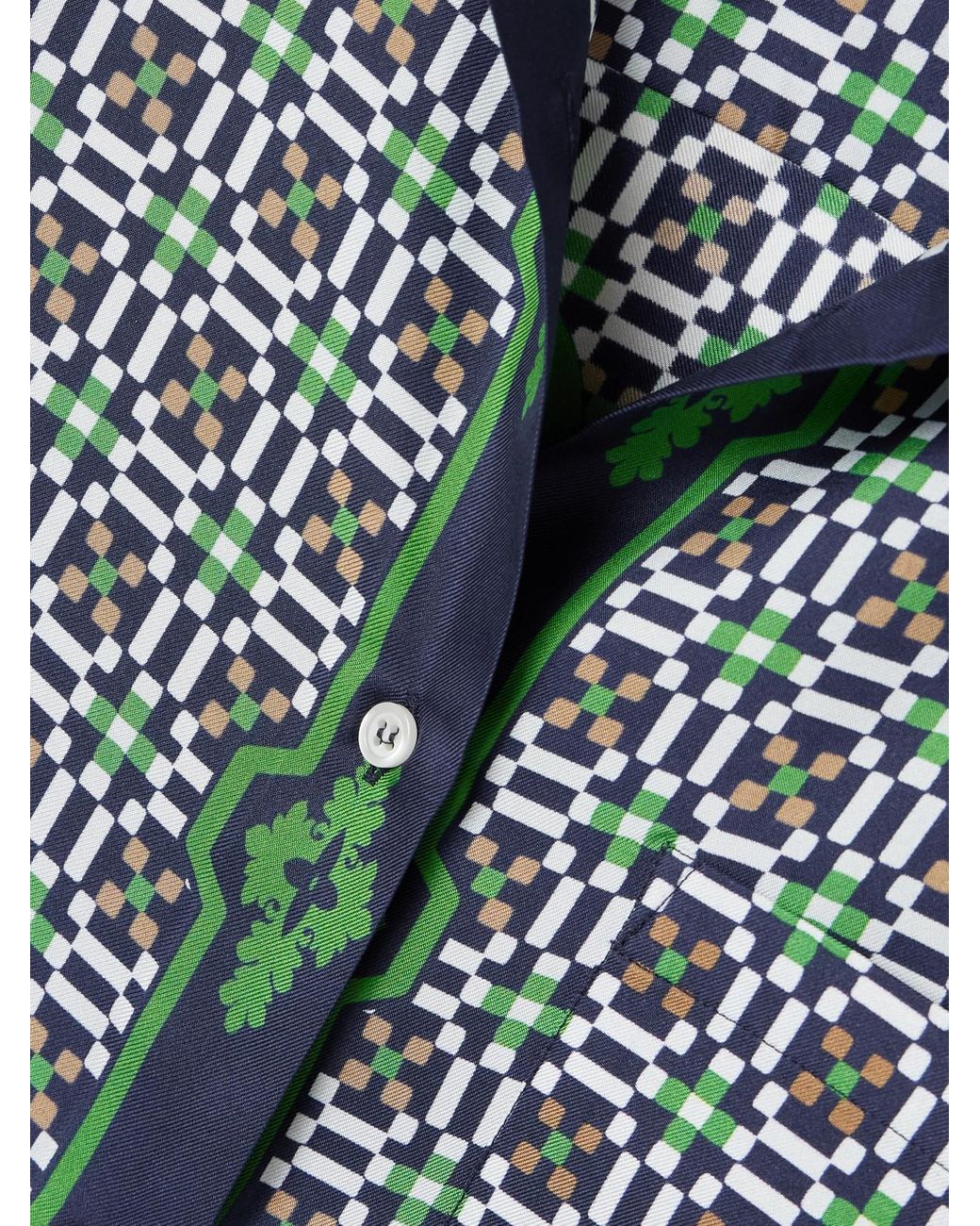 LaDoubleJ Blue Icon Boy Printed Silk-Twill Shirt