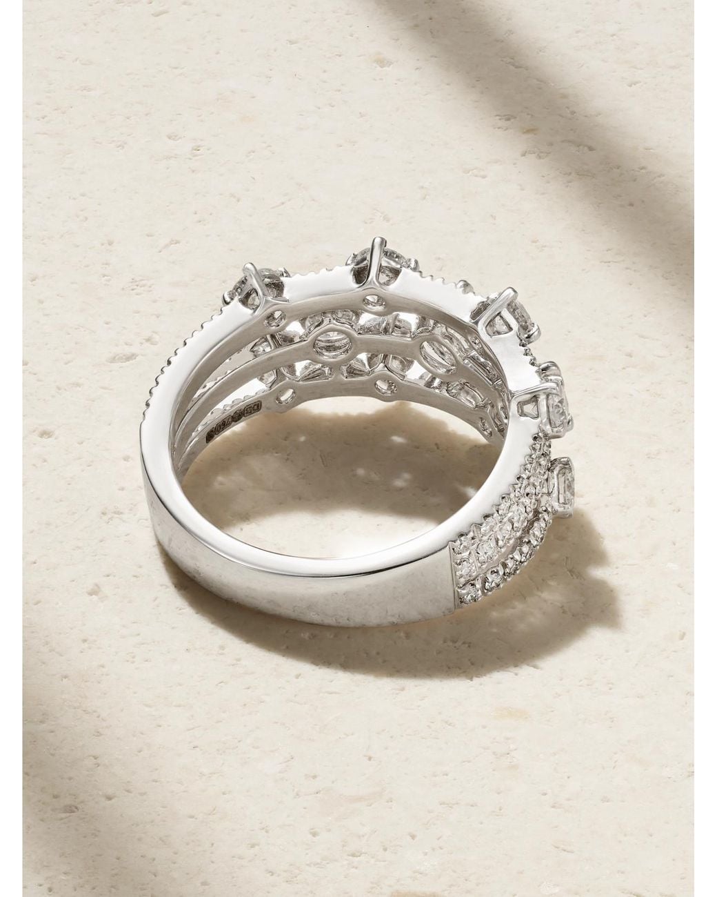 De Beers London Natural Arpeggia 18-Karat Diamond Ring