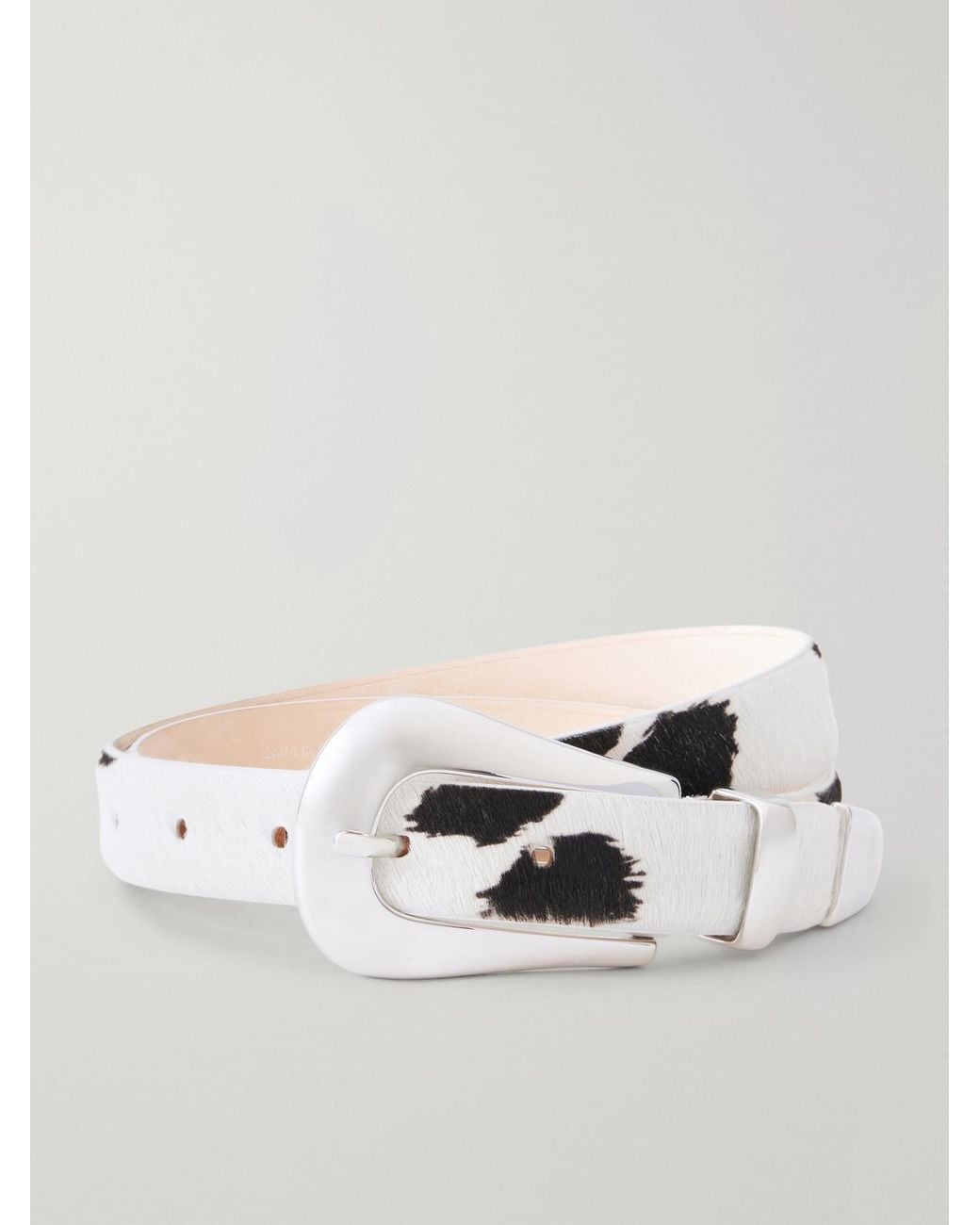 DEHANCHE Metallic Colette Calf Hair Belt