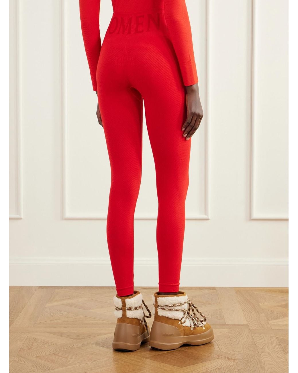 Perfect Moment Logo-Embroidered Thermal Modal-Blend Jersey Ski Leggings
