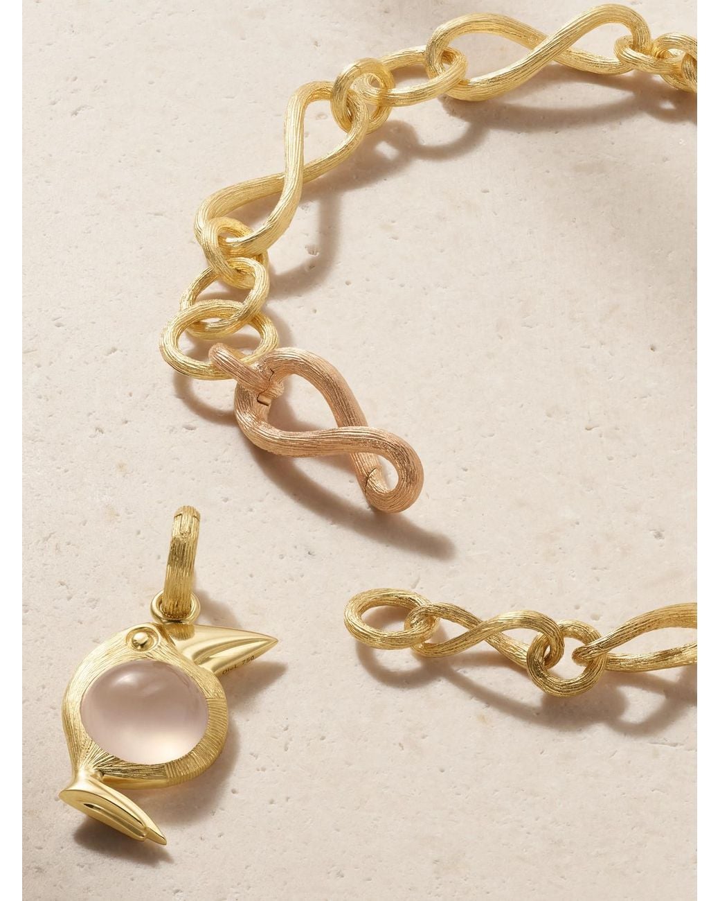 Ole Lynggaard Copenhagen Natural Love 18-Karat And Rose Quartz Bracelet