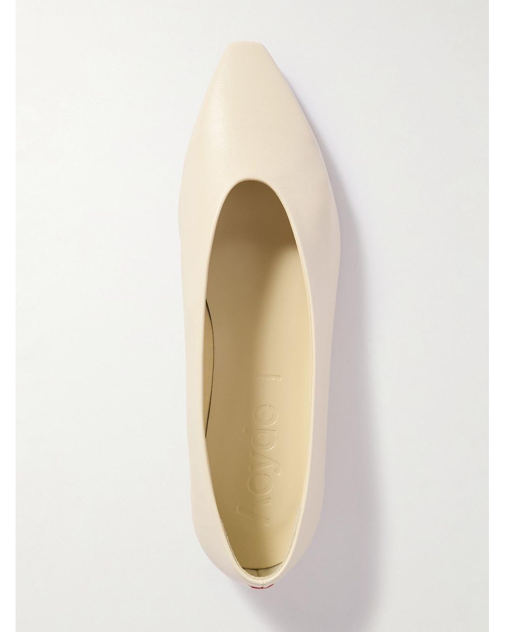 Aeyde Natural Betty Leather Ballet Flats