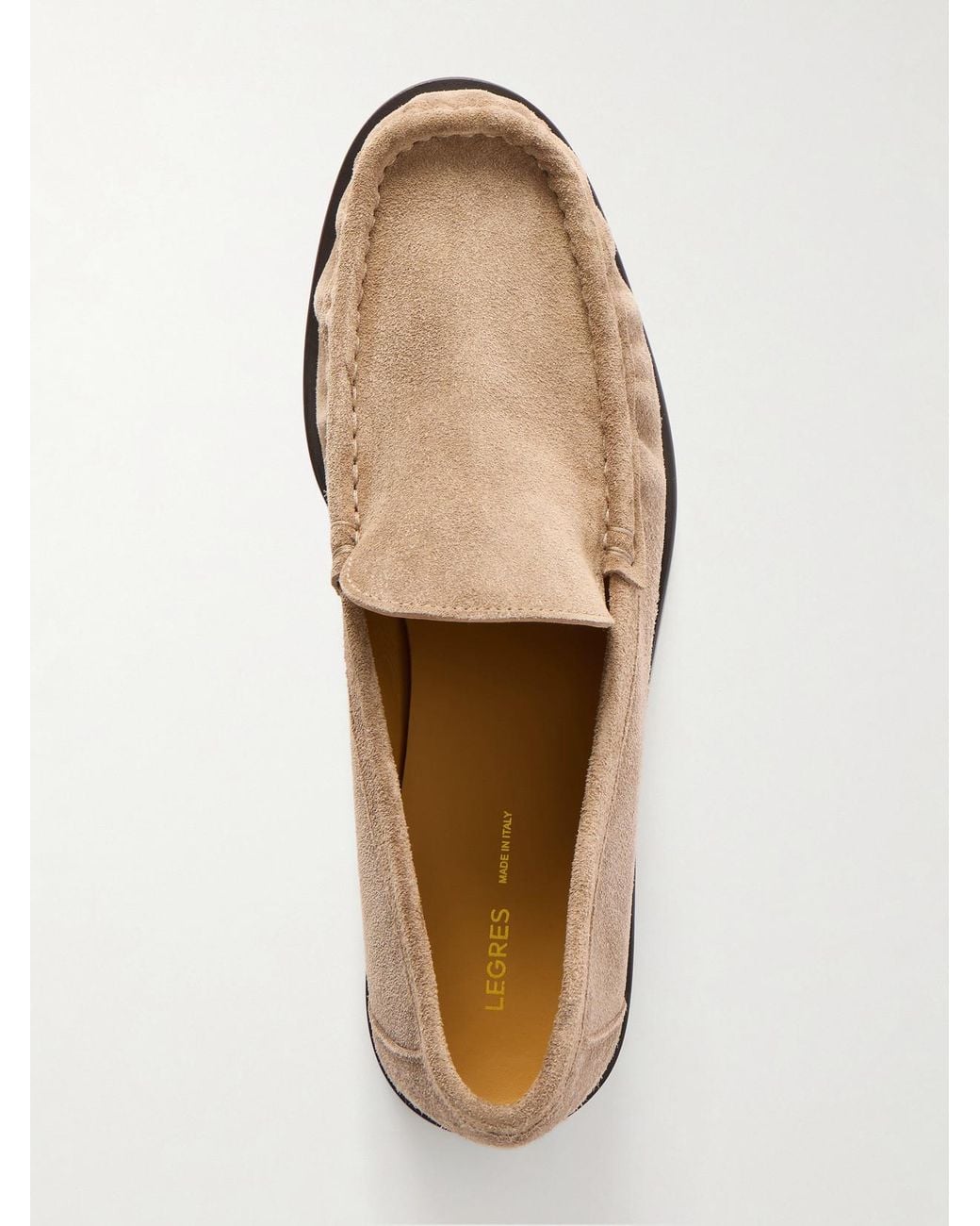 LEGRES Natural Model 64 Suede Loafers
