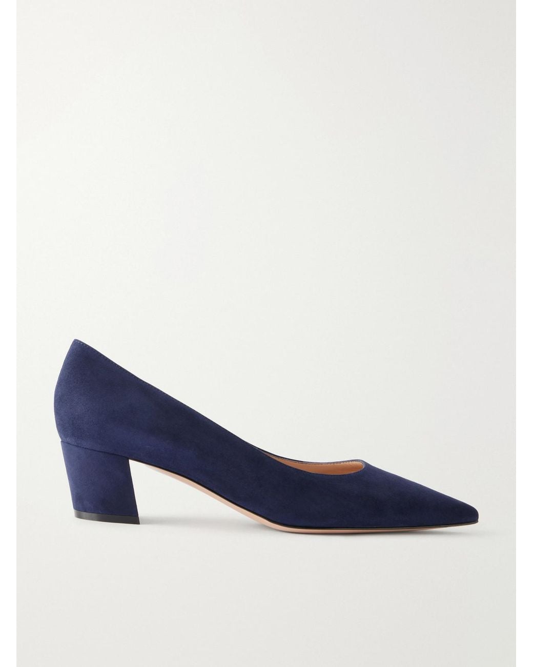 Gianvito Rossi Blue New Piper 45 Suede Pumps
