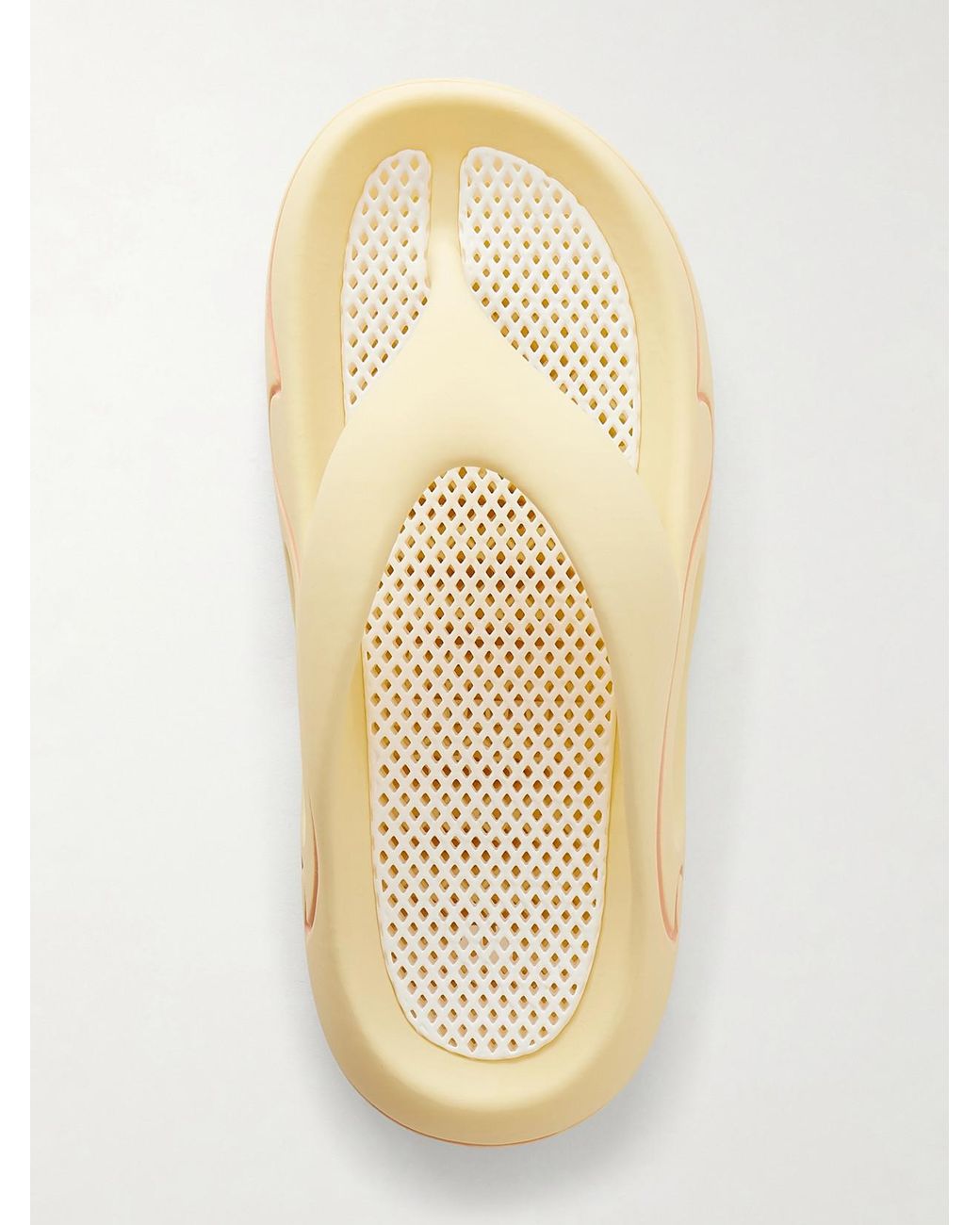 Rabanne Natural 3D Logo-Embossed Thong Sandals
