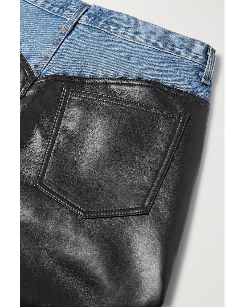 Half hotsell leather jeans