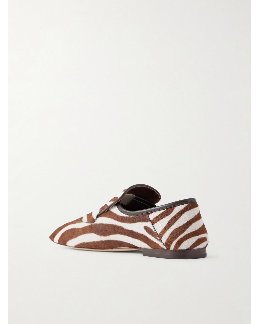 Wales Bonner Brown Dakar Zebra-Print Calf Hair Loafers