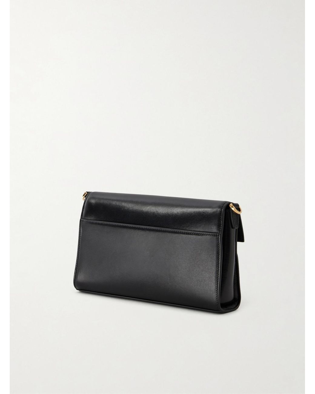 Gucci Black Horsebit Ristretto Embellished Leather Shoulder Bag