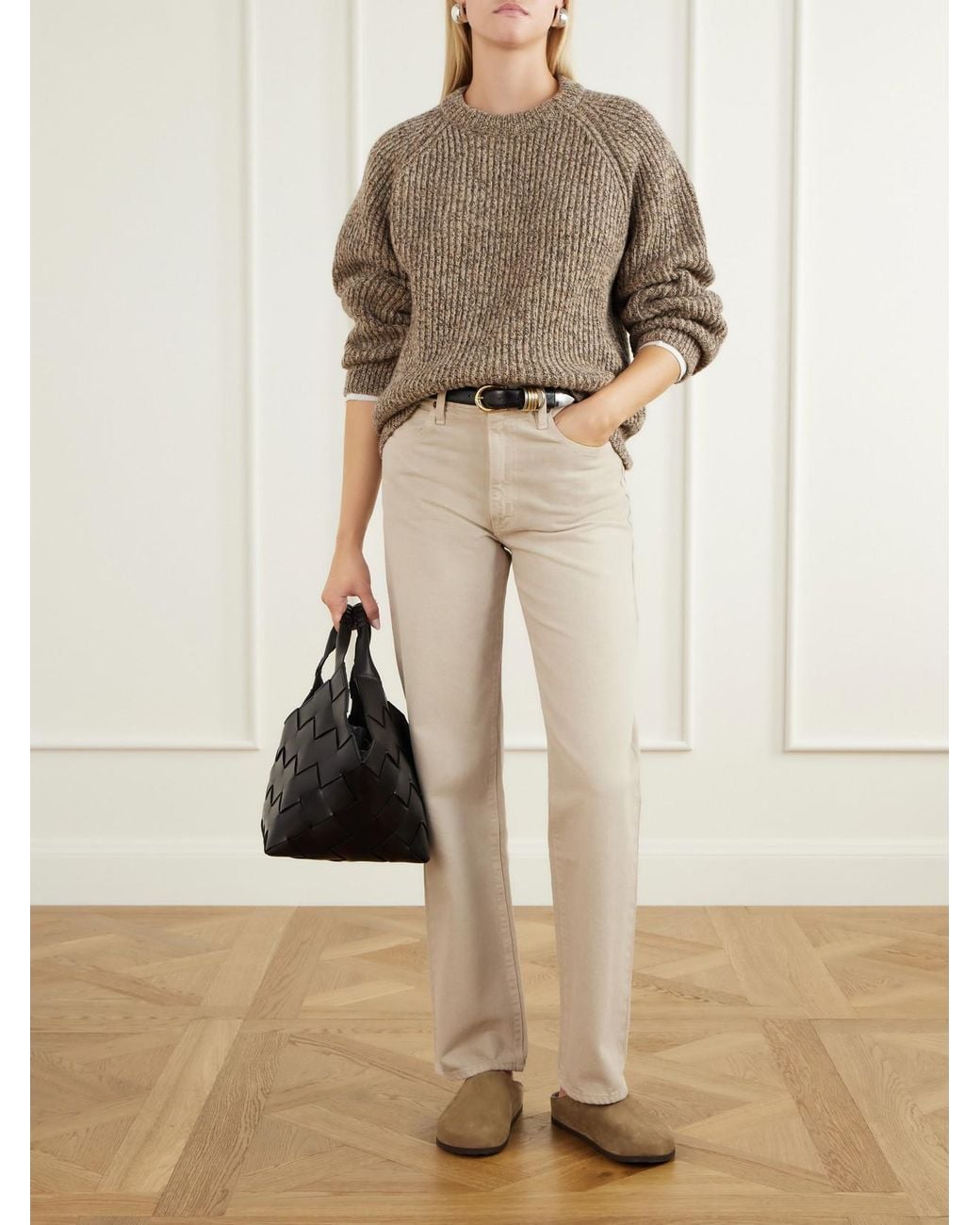 SLVRLAKE Denim Natural Kendra High-Rise Straight-Leg Jeans