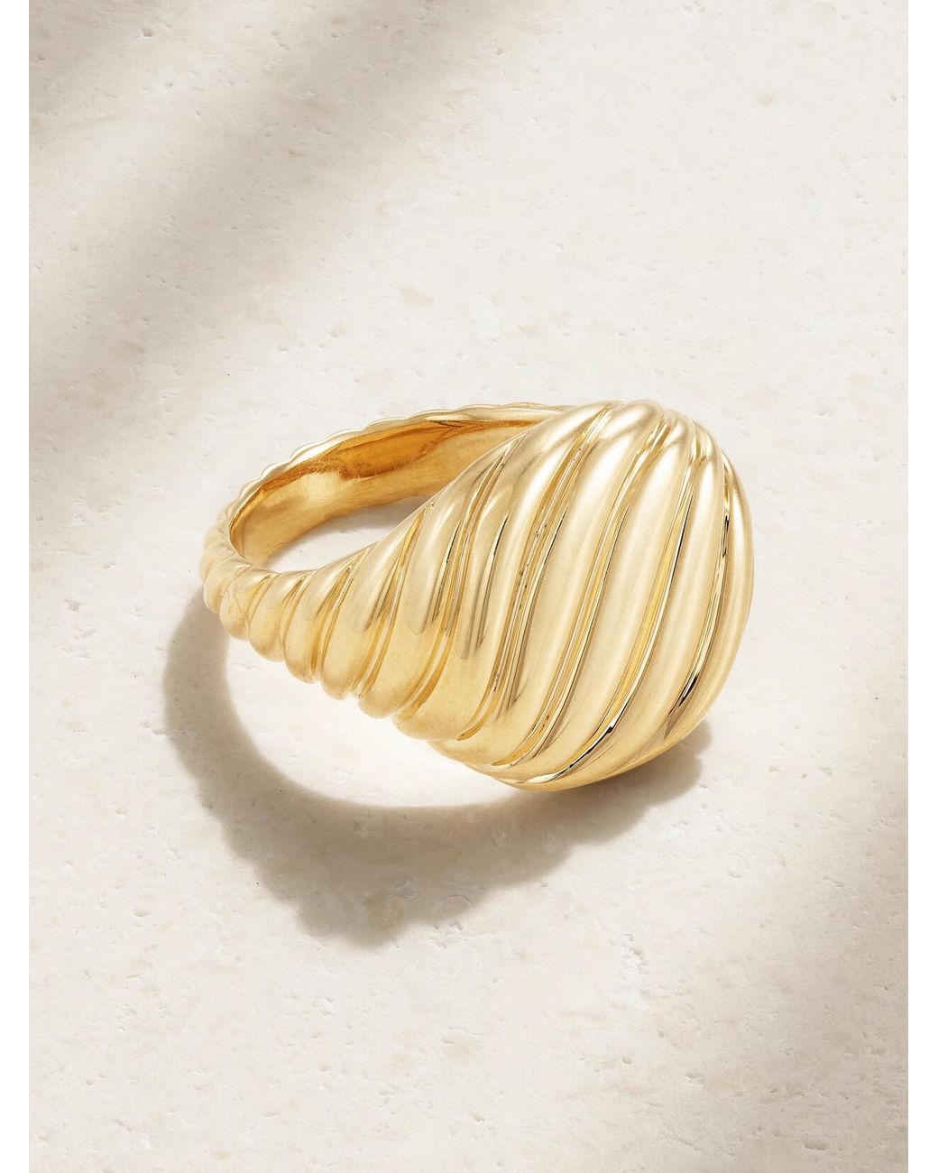 David Yurman Metallic Cable 18-Karat Signet Ring