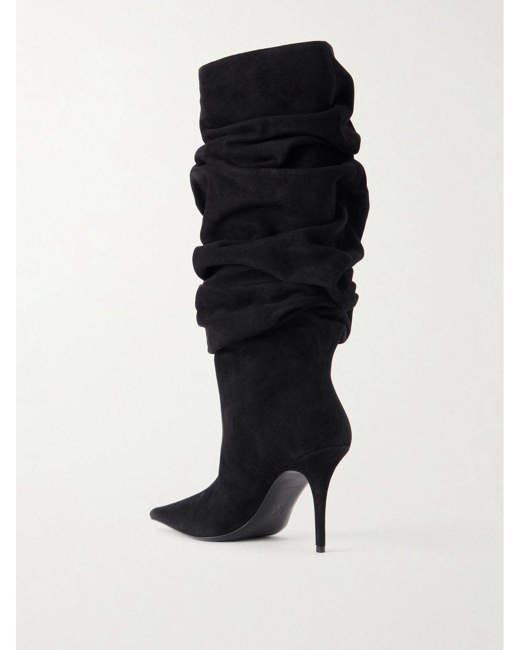 AMINA MUADDI Black Anok 90 Suede Boots