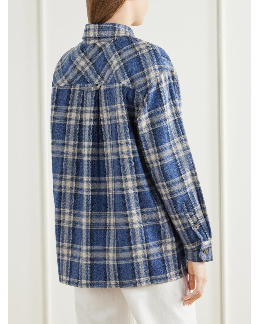 Citizens of Humanity Blue Checked Cotton-Flannel Shirt