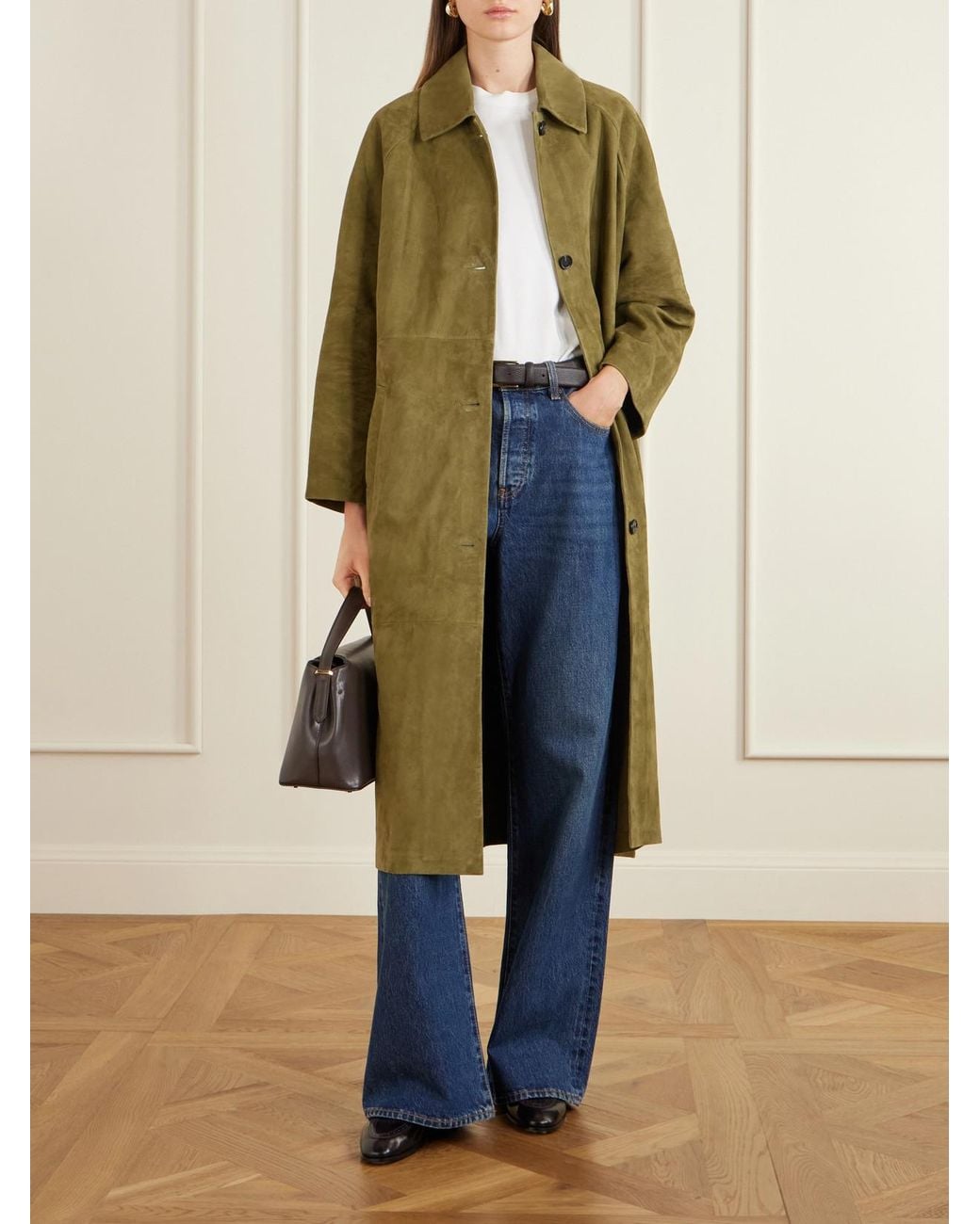 Arma Green Judy Suede Coat