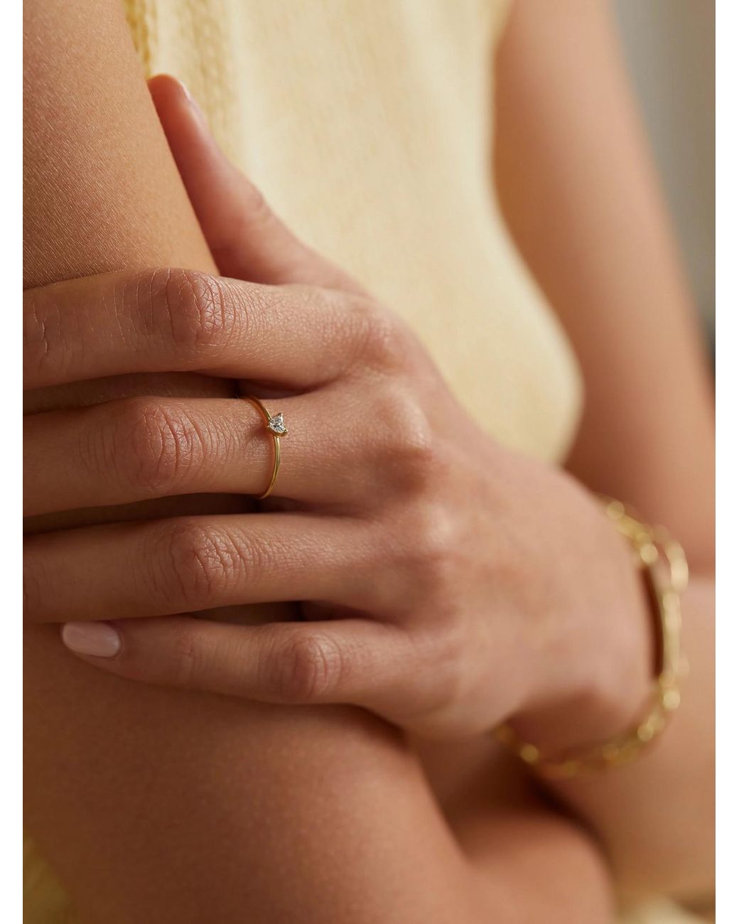 Jennifer Meyer Natural 18-Karat Diamond Ring