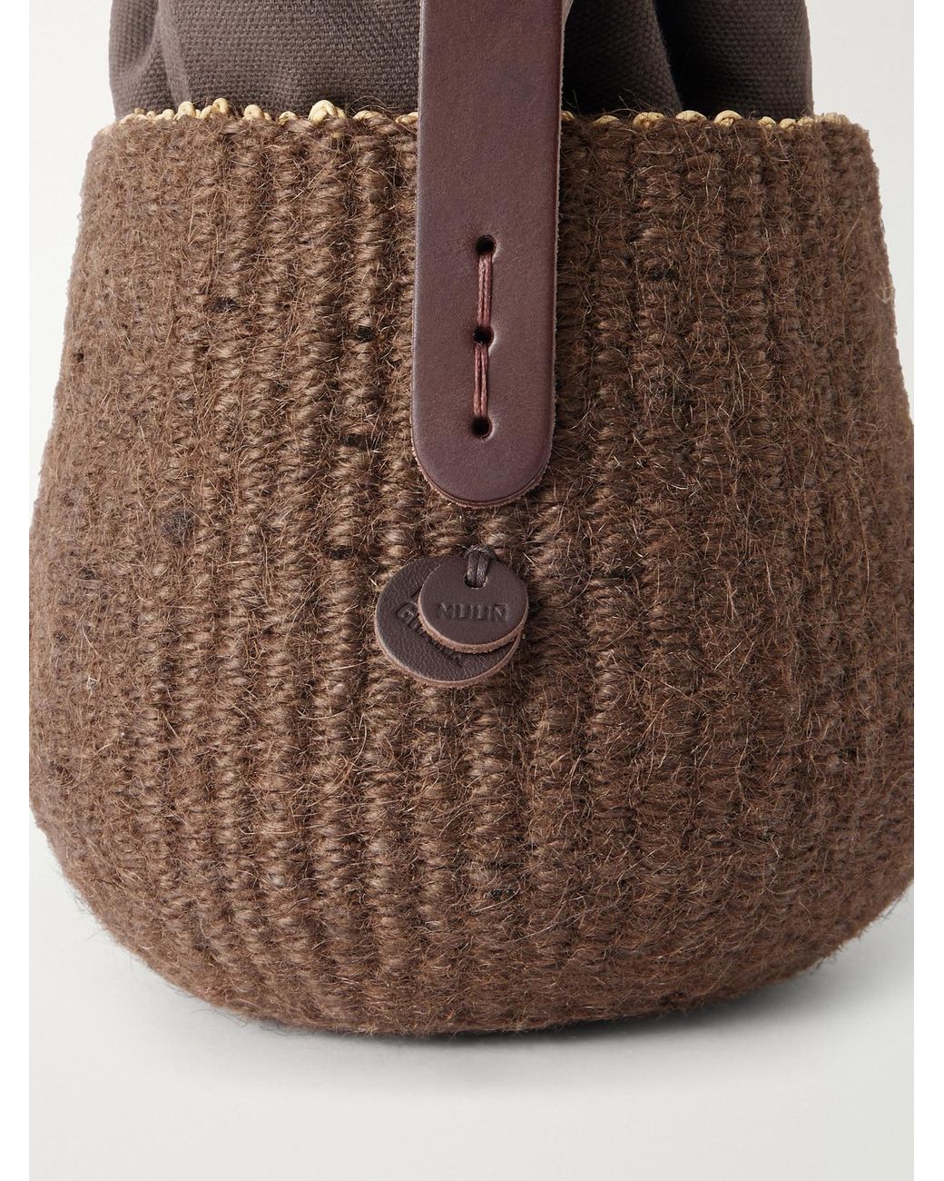 Muuñ Brown Orphee Raffia Shoulder Bag