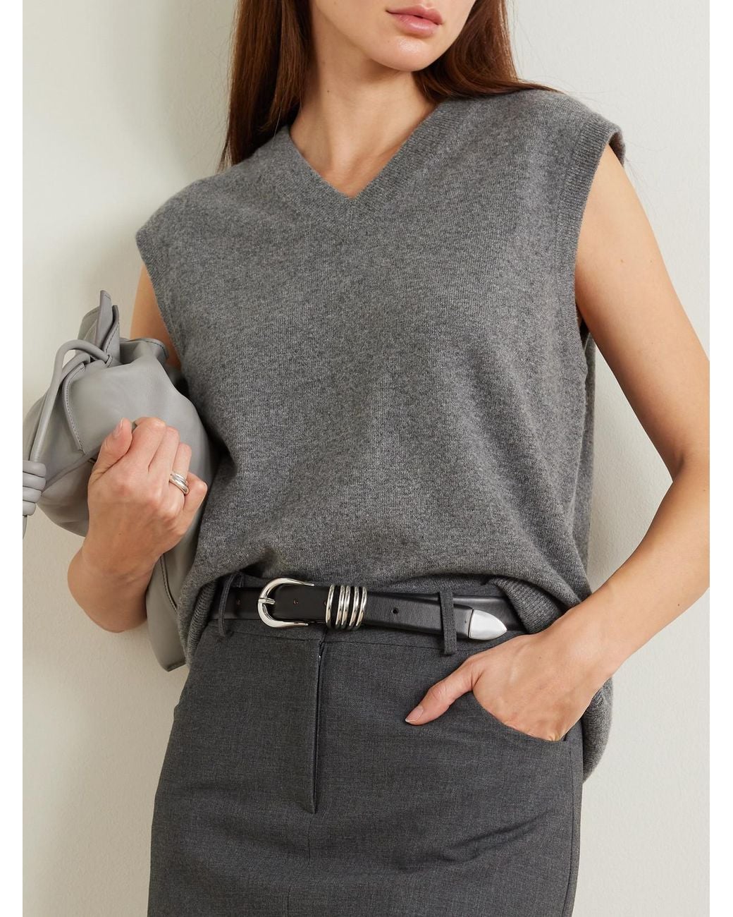 DEHANCHE Black Hollyhock Leather Belt