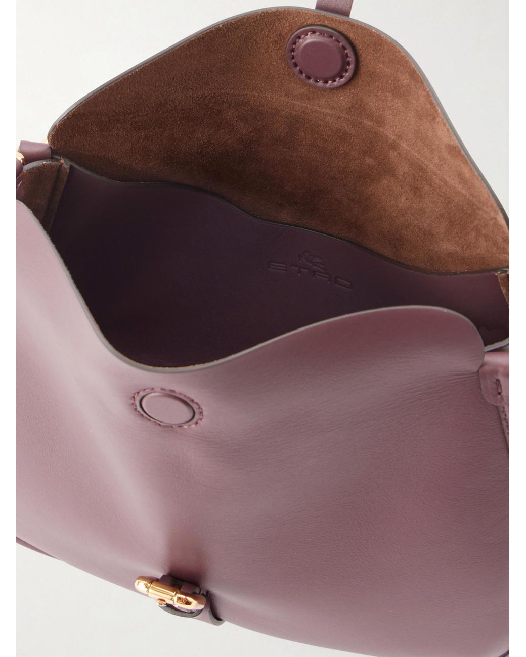 Etro Purple Pony Medium Leather Crossbody Bag