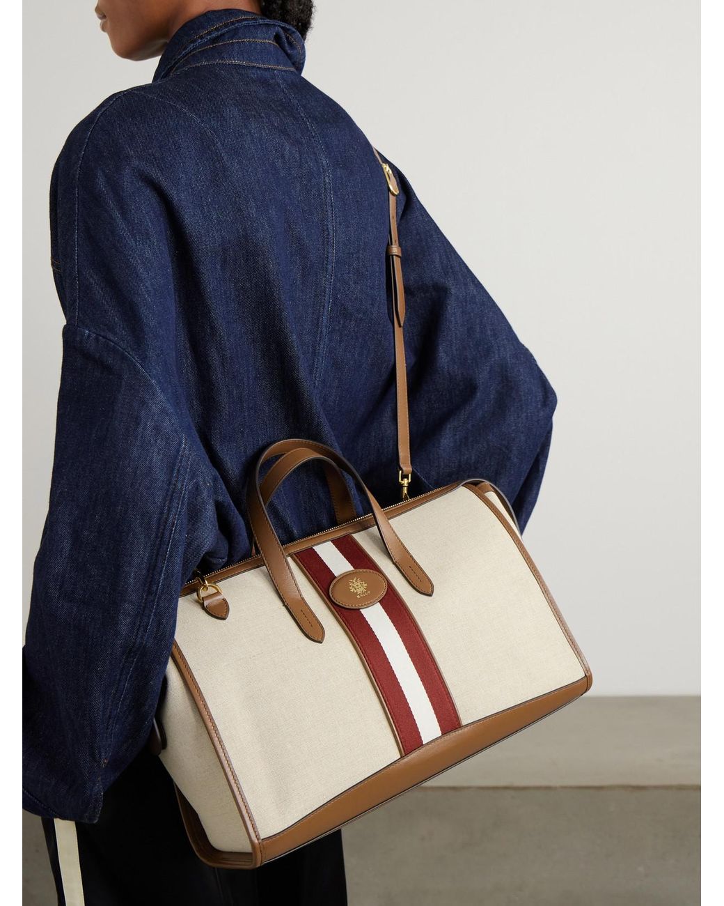 トートバッグ Bally Beckett N S Tote Bag In Canvas Bally Beckett Tote Bag in Brown | Lyst