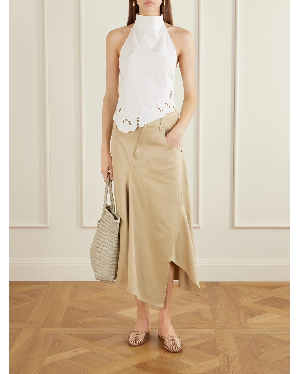Aquazzura Natural Sweet Surrender Satin Mules