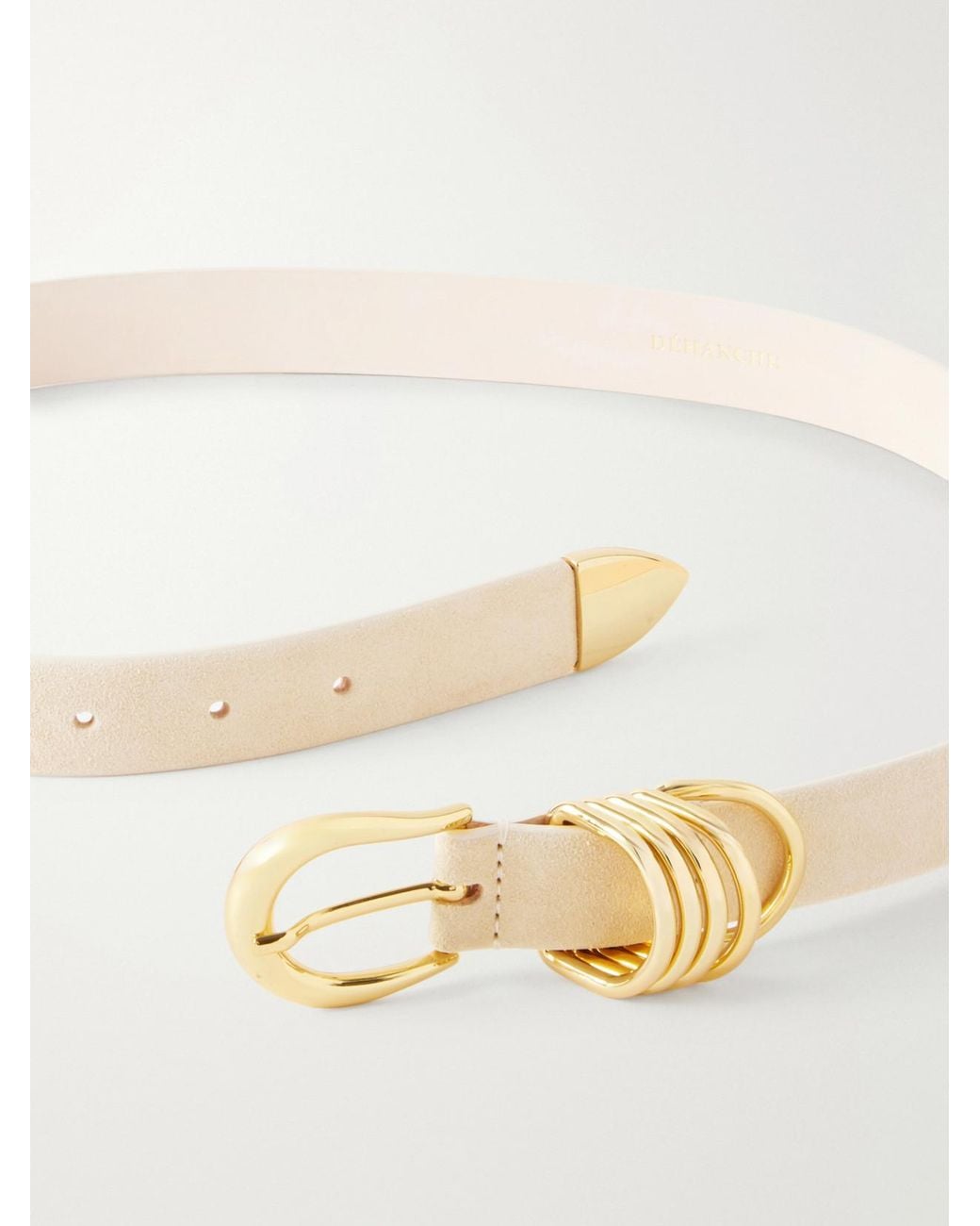 DEHANCHE Natural Hollyhock Suede Belt