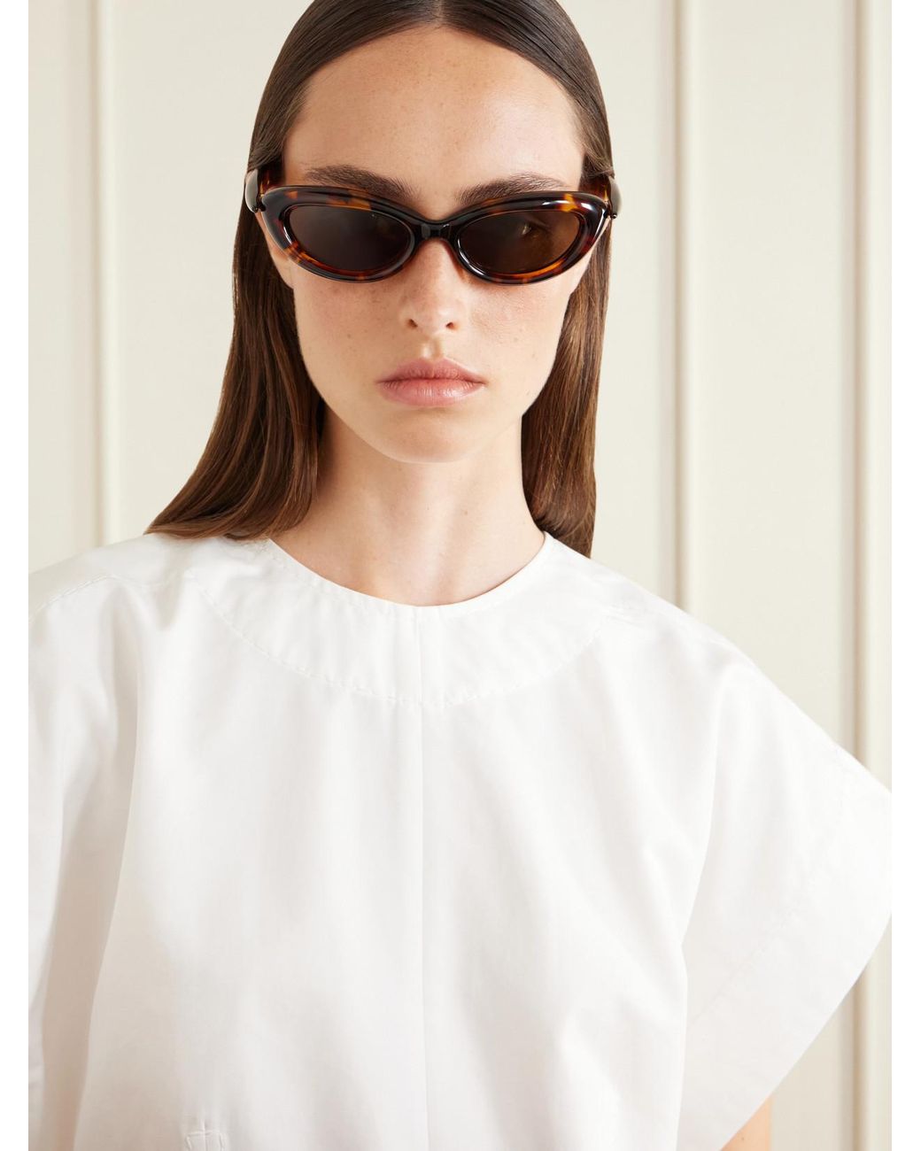 Bottega Veneta Multicolor Sardine Cat-Eye Injected Sunglasses