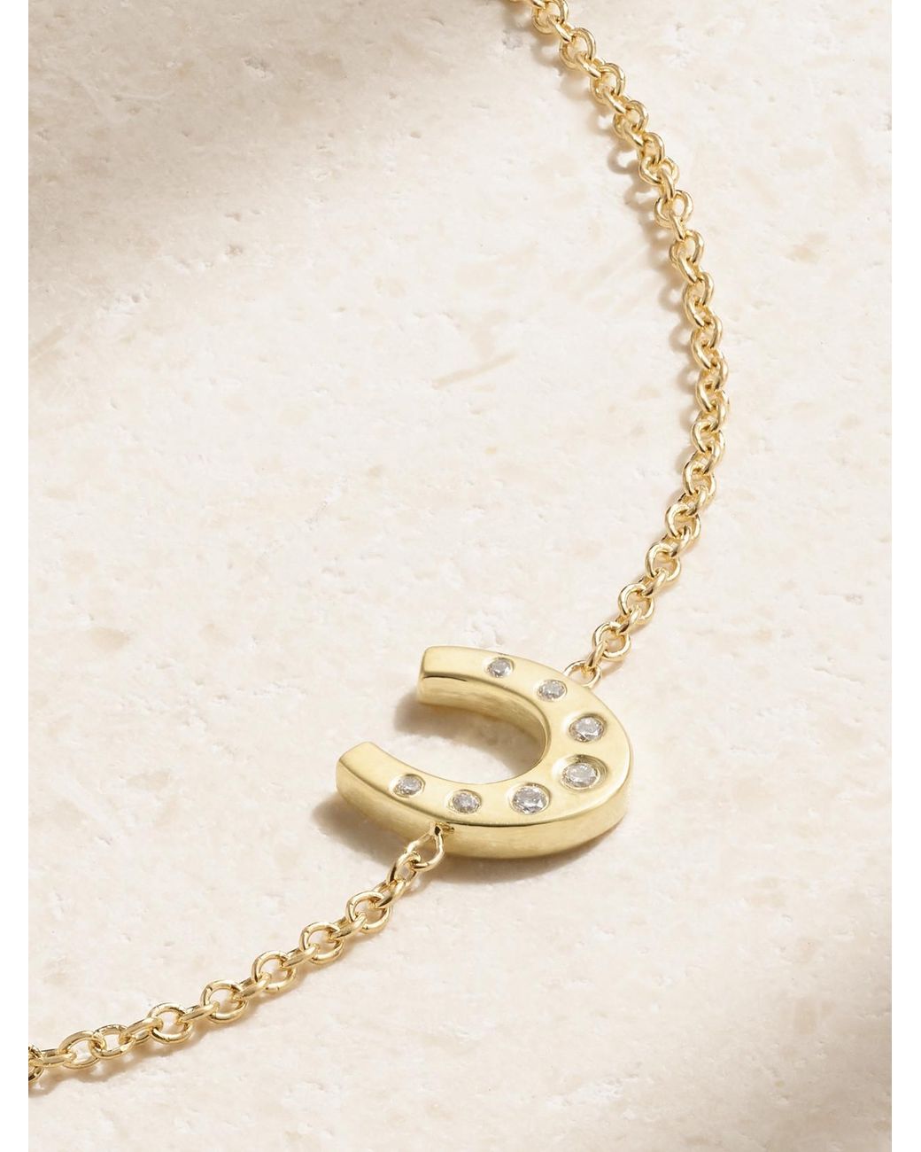 Jennifer Meyer Natural Mini Horseshoe 18-Karat Diamond Bracelet