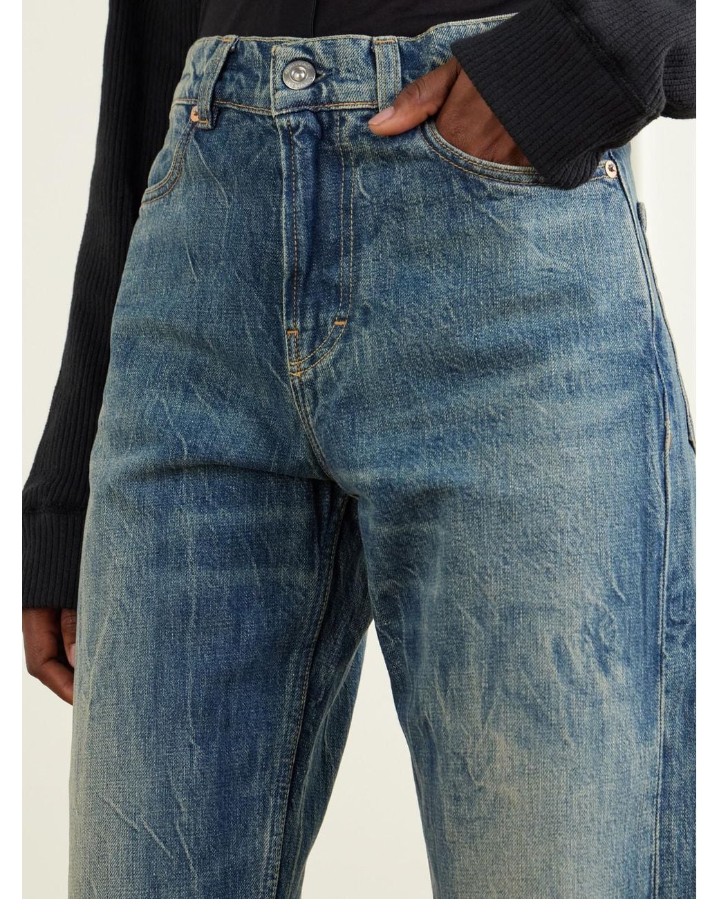 Our Legacy Blue Wata Mid-Rise Straight-Leg Jeans