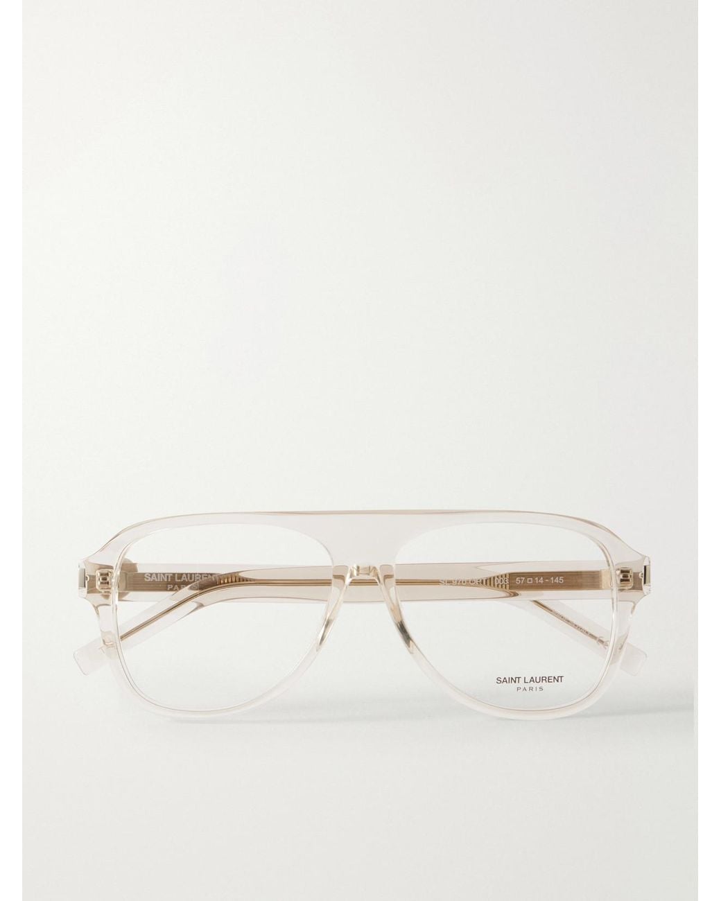 Saint Laurent Natural Sl 970 Opt Aviator-Style Recycled-Acetate Glasses